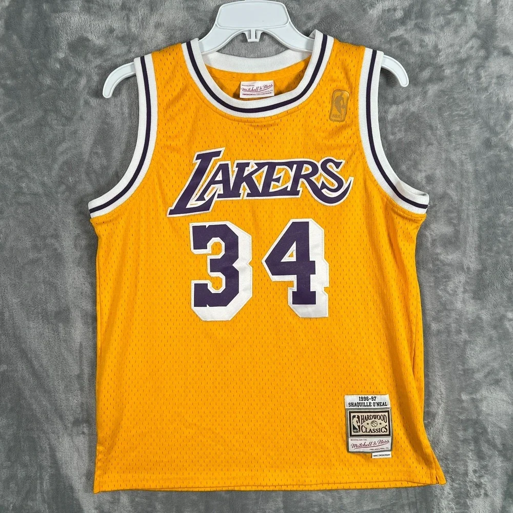 Mitchell & Ness Shaquille O'Neal 34 Los Angeles Lakers Jersey Boys Youth Large